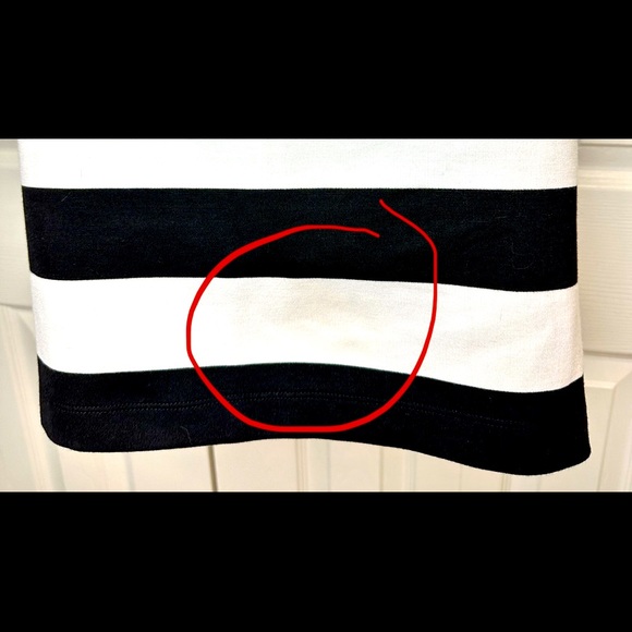 BETSEY JOHNSON Collection Black White Striped Dress Lace Up Back Thick Knit 2011 - Picture 7 of 11